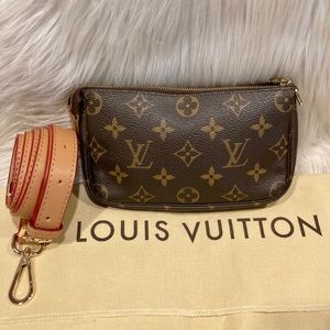 Authentic Louis Vuitton Pochette Bag & Strap #7.7d